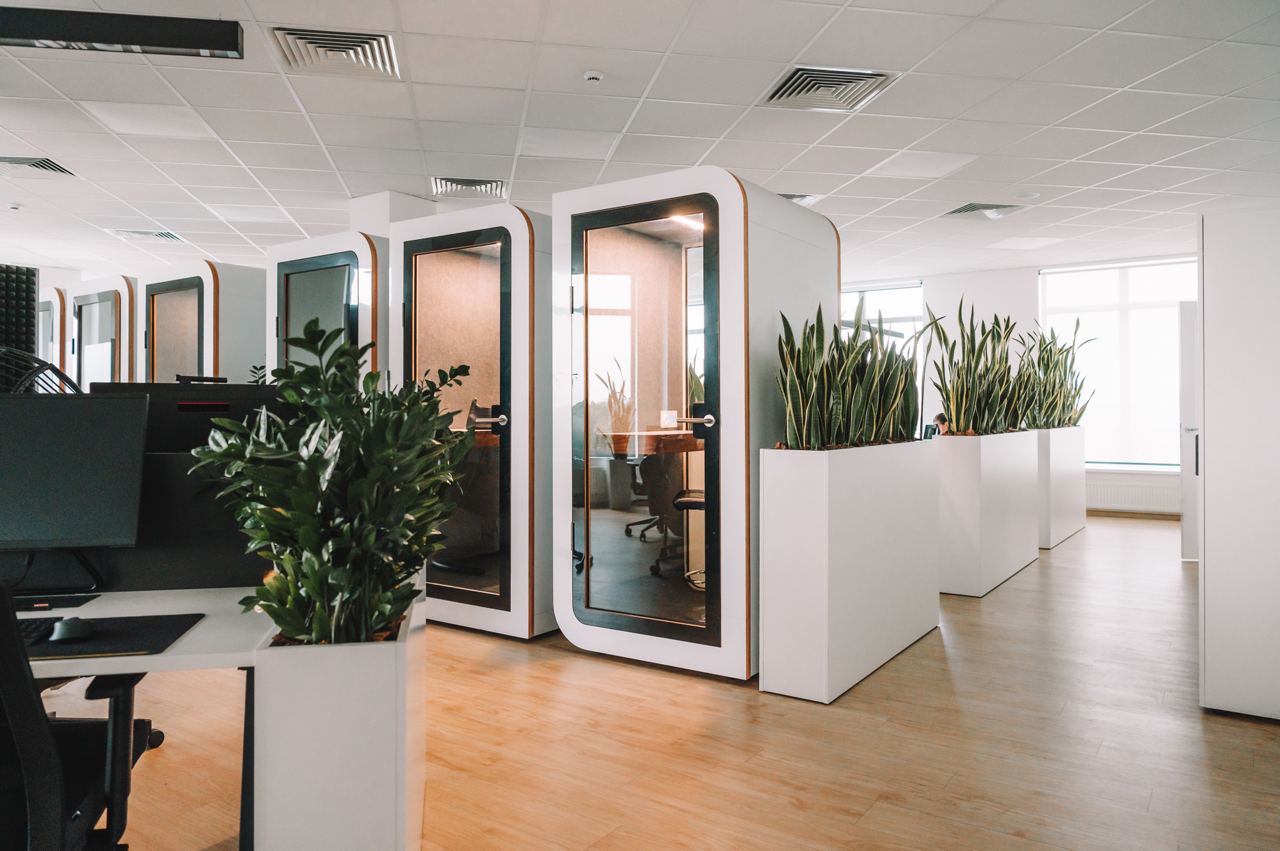 Офісна кабіна SilentBox - вигляд зсередини